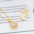 thumbnail image 5 of Spinning Ring Necklace Set with Zircon Pendant Brass Jewelry Gold Tone for Women Two Piece Collection Elegant Design, 5 of 7