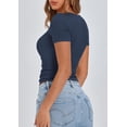 thumbnail image 2 of Remera PRETTYGARDEN 2025 Slim Fit Henley con Botones Azul Oscuro L, 2 of 9