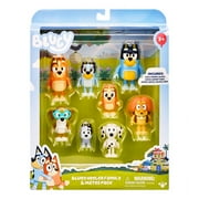 Bluey's Family and Friends - 8 Pack - 2.5-3 Bluey, Bingo, Chilli (Mum) and Dad (Bandit), Honey, Socks, Chloe and Indy Figures