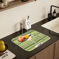 thumbnail image 5 of Yayeee Dish Drying Mat for Kitchen Counter 16" x 18" Microfiber Super Absorbent Coffee Decorative Pad, Black Martini, 5 of 9