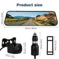 thumbnail image 4 of KAKOWELY 1 Set Mirror Dash Camera Rearview Mirror Dash Cam Front And Rear Streaming Media Dash Cam,10.24X"X2.95"X1.77", 4 of 5