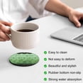 thumbnail image 3 of Green Geometric Coasters Set of 4, Absorbent Coasters for Drinks, Ombre Modern Abstract Art Coaster for Desk Coffee Table Protection, Home Decor House Warming Gifts 4", 3 of 8