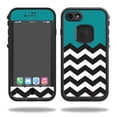 thumbnail image 1 of MightySkins LIFIP7-Teal chevron Skin Decal Wrap for LifeProof iPhone SE 2020 7 & 8 - Teal Chevron, 1 of 4