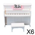 thumbnail image 1 of 6xMini Piano Con Silla Decoración BJD Para Muebles De Decoración De Casa De Muñecas 1:12, 1 of 8