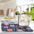 thumbnail image 2 of FREEAMG Dish Drying Mat Cute Owls Absorbent Microfiber Kitchen Dish Mat Super Absorbent Dish Drainer Mat for Kitchen Counter 18" x 24", 2 of 7