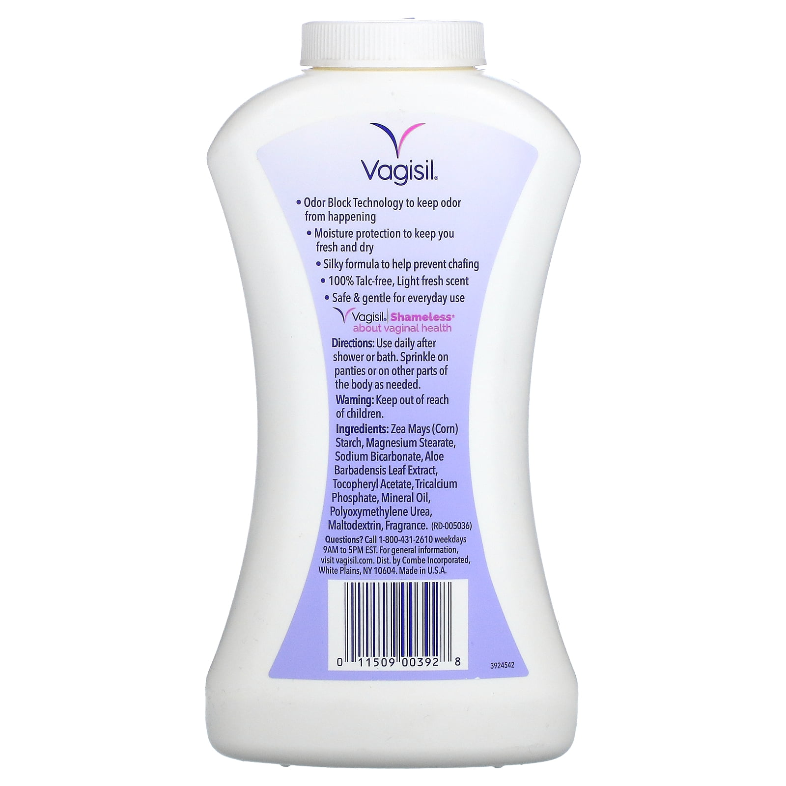 (3 pack) Vagisil, Odor Block Deodorant Powder, 8 oz (227 g)