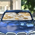 thumbnail image 4 of ALAZA 3d Flowers Pattern Windshield Sun Shade Car Foldable Sun Visor Block UV Rays Protector 57"x31.5", 4 of 8