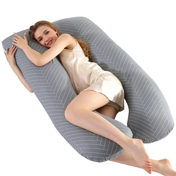 U-Shaped Pregnancy Pillow, Pure Cotton Maternity Pillow, Full Body Pregnant Women Pillow, Extra Comfort Oversize-57x 32 inches, Suitable For Back Sleeper/ Side Sleeper/ Stomach Sleeper