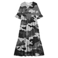 thumbnail image 4 of BLTIBY Boho Dresses for Girls Printed Crew Neck Maxi Dress Summer Home Dresses with Pockets Camouflage 9-10 Years, 4 of 5
