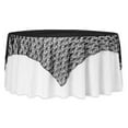 thumbnail image 1 of 72" Square Lace Table Overlay Topper Material: 100% polyester - Black, 1 of 1