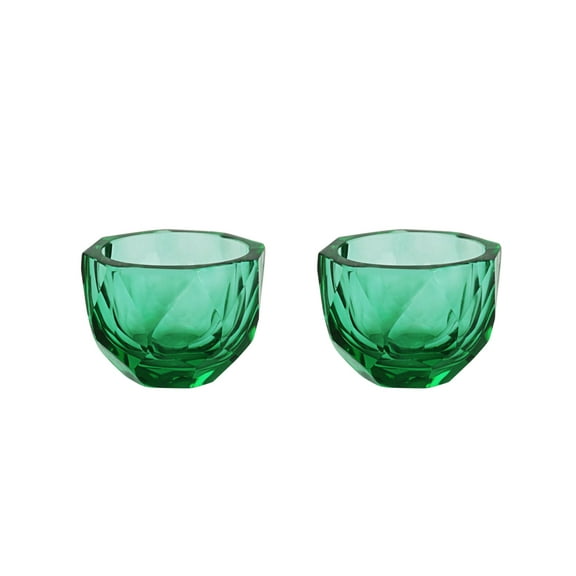 Aspen Creative 16010-2 Green Glass Votive Candle Holder 3" Diameter x 2-1/2" Height, 2 Pack