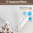 thumbnail image 3 of Peace Nest Goose Feathers Down Pillows Queen Size Set of 2, 100% Premium Cotton Cover, Hotel Collection Bed Pillow for Back, Stomach or Side Sleepers, 3 of 7