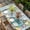 Blue, variant on Easter Table Cloths for 5 Foot Rectangle Tables, Turquoise Truck Colorful Eggs Tree Gnomes Rabbit Patio Waterproof Elastic Fitted Tablecloths, Washable Rectangular Table Cover for Camping