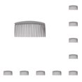 thumbnail image 1 of Soidarity 10 piezas de peine de plástico para el cabello, accesorio profesional, cepillo de pelo Simple, juego de belleza de peluquero, herramientas de Cuidado del cabello Gris Soidarity CE013203-03B, 1 of 6