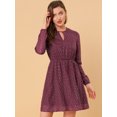 thumbnail image 4 of INSPIRE CHIC Robe Évasée Métallique Brillante Col en V pour Femmes, 4 of 6