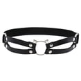 thumbnail image 4 of 2x Liga de Pierna Elástica de Cuero Diseño de Gato Banda de Muslo Arnés Corporal Accesorios para Fiesta Zulema Correas de cinturón de liga de pierna elástica, 4 of 8