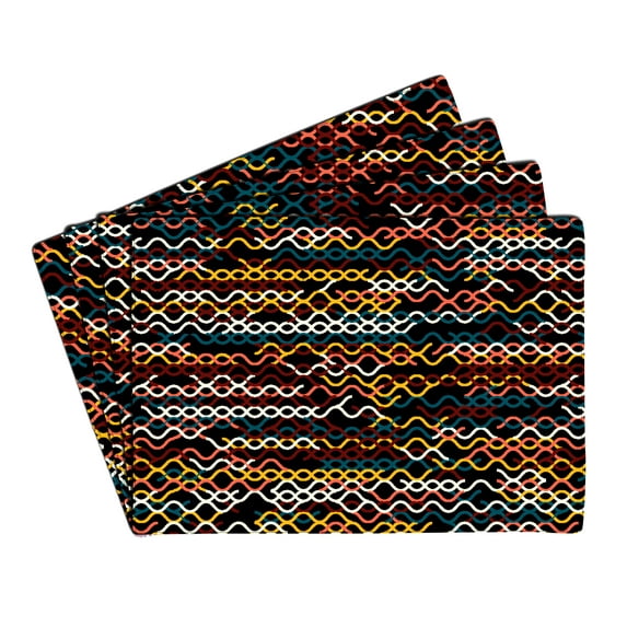 eloria Abstract Printed Table Heat Resistant Placemats Dining Table Mats Cotton Canvas, Set of 4, 16,x18 Inch