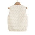 thumbnail image 4 of Plebaso Plus Size Womens Quilted Vest with Pockets Zip up Casual Sleeveless Lightweight Padded Jacket, 4 of 7