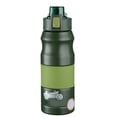 thumbnail image 1 of Botella térmica de acero inoxidable, portátil, de gran capacidad, moderna, para exteriores, 680 ml, color verde, 1 of 12