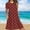 Red, variant on Sakmal Loose Fit Dresses for Women Elegant Polka Dot Basic Short Sleeve Comfort Fit White Long Sundress