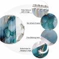 thumbnail image 6 of Teal Blue Marble Waterproof Fabric Shower Curtain,Abstract Artwork Aesthetic Waterproof Fabric Shower Curtain for Bathroom Curtains Bathtubs Hotel Washable Shower Curtains with 12 Hooks Small 36x72in, 6 of 8