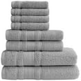 Qute Home Spa & Hotel Towels 8 Piece Towel Set, 2 Bath Towels, 2 Hand