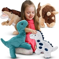 PASSIONFRUIT Dinosaur Plush Toy Stuffed Animals for Girls & Boys, 4-Pc Set