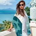 thumbnail image 6 of Polar Bear Translucent Chiffon Silk Hair Scarf Lightweight Breathable Shawl for Women 180x73cm 70.86x28.7in, 6 of 6