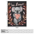 thumbnail image 4 of HENGT Koala Blanket Super Soft Flannel Throw Blanket Just a Girl Who Loves Koalas Blankets for Kids Adults Women Gifts, 4 of 6