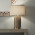 thumbnail image 2 of Jamie Young  Mortar Cement Table Lamp with Linen Shade, 2 of 4