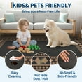 thumbnail image 4 of 5x7 Washable  Bordered Jute Rug - Stain Resistant Low Pile Indoor Outdoor Carpet, Modern Geometric for Bedroom Living Room Rug, Machine Washable, Natural, 4 of 7