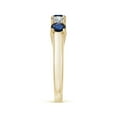 thumbnail image 5 of ANGARA Natural Half Eternity Five Stone Sapphire and Diamond Wedding Band in 14K Yellow Gold for Women (Size-3.8mm) | September Birthstone, Anniversary, Jewelry Gift for Women | Natural Sapphire Ring, 5 of 11