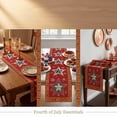thumbnail image 6 of Blue Patriotic Red White Stars America 4th of July Memorial Day Independence Day Table Runner Decoration for Home Kitchen Holiday Party 13x72 Inch, 6 of 6