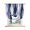 Blue, variant on Red Striped Tie Up Curtains for Kitchen Windows,Adjustable Rod Pocket Valance 45 Inch Short, Modern Gradient Geometric Ripple Stripes Window Treatment Balloon Roman Blind Shade, 52" x 45"