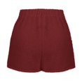thumbnail image 6 of Uaswgudfs ​Women's Adjustable Waist Lounge Shorts – Soft, Breathable Fabric for Summer Relaxed Fit & Casual Wear Wine L, 6 of 7