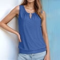 thumbnail image 4 of SNKSDGM Female Summer Tank Tops for Women Flowy Spaghetti Strap Tank Top Cropped Ladies Fashion Casual Court Lock Round Neck Sleeveless Vest T Shirt Top 1 Xl, 4 of 8