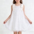 thumbnail image 2 of SBYOJLPB Girl's Dress Sequined Bow Mesh Dress Baby's Shiny Camisole Dress Sleeveless Round Neck Knee High Dress Casual Sundress, 2 of 5