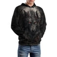 thumbnail image 3 of LAOLIUSN Men’s Wolf Pack 3D Graphic Hoodie, All-Over Print Pullover Sweatshirt, Sizes S–4XL, 3 of 7