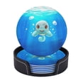 thumbnail image 1 of 6 posavasos de cuero, hermosos posavasos de Squirtle para bebidas, almohadilla para posavasos, regalo de inauguración de la casa, ideal para la decoración del hogar, 1 of 7