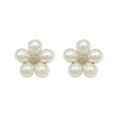 thumbnail image 1 of 2 Pièces Coiffe en Épingle à Cheveux Dos Plat Design Non Perforé Brillant Strass Belle Boucle de Fleur de Perle pour la Danse Partie Type 2, 1 of 7