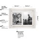 thumbnail image 2 of Americanflat Marco De Fotos Doble Con Bisagras De 5 X 7 Con 2 Aberturas Para Fotos Y Vidrio Pulido, Marcos De Fotos De Collage De Madera Envejecida Para Mesa Y Pared, Colección Hampton, Color Blanco A, 2 of 5