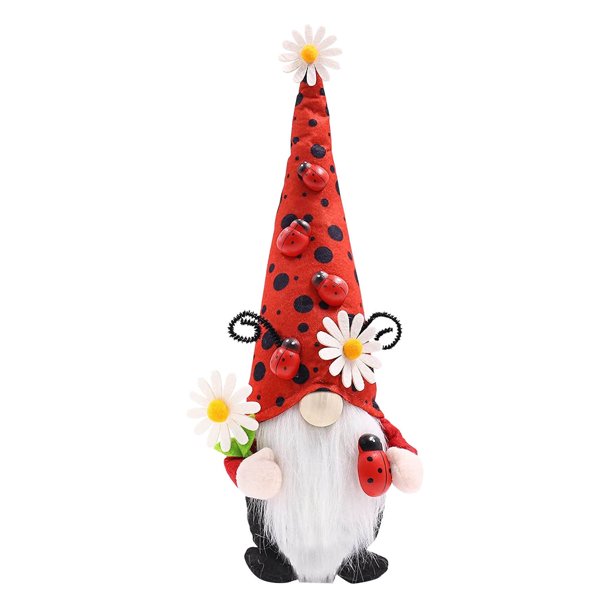 Figura de muñeca de gnomos de primavera y verano sentada, adorno creativo para regalo de mamá y papá para vacaciones, disfrute de la frescura y la belleza de la decoración navideña de primavera y