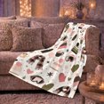thumbnail image 6 of Winter Accessories Scene, Playful Artistic Scene, Warm Flannel Blanket for Home Library and Reading Nook, Celestial Art Lovers Christmas Gift, Artistic Home Decor, 6 of 9