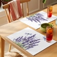 thumbnail image 4 of Purple Lavender Flower Placemats Set of 12, Vintage Purple Lavender Floral Watercolor Dragonfly Non-Slip Place Mats Washable Table Mats for Kitchen Dining Table Decorations Indoor/Outdoor, 4 of 9