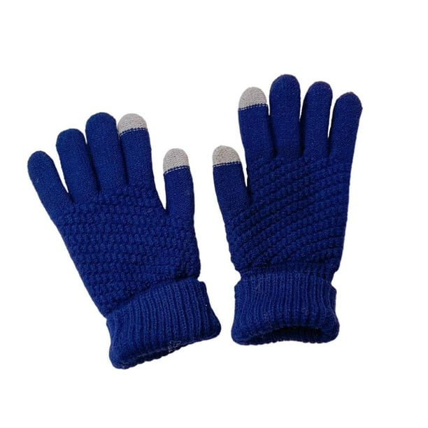 BELOVING Men Women Children Knitted Gloves Winter Warm Thick Touch
