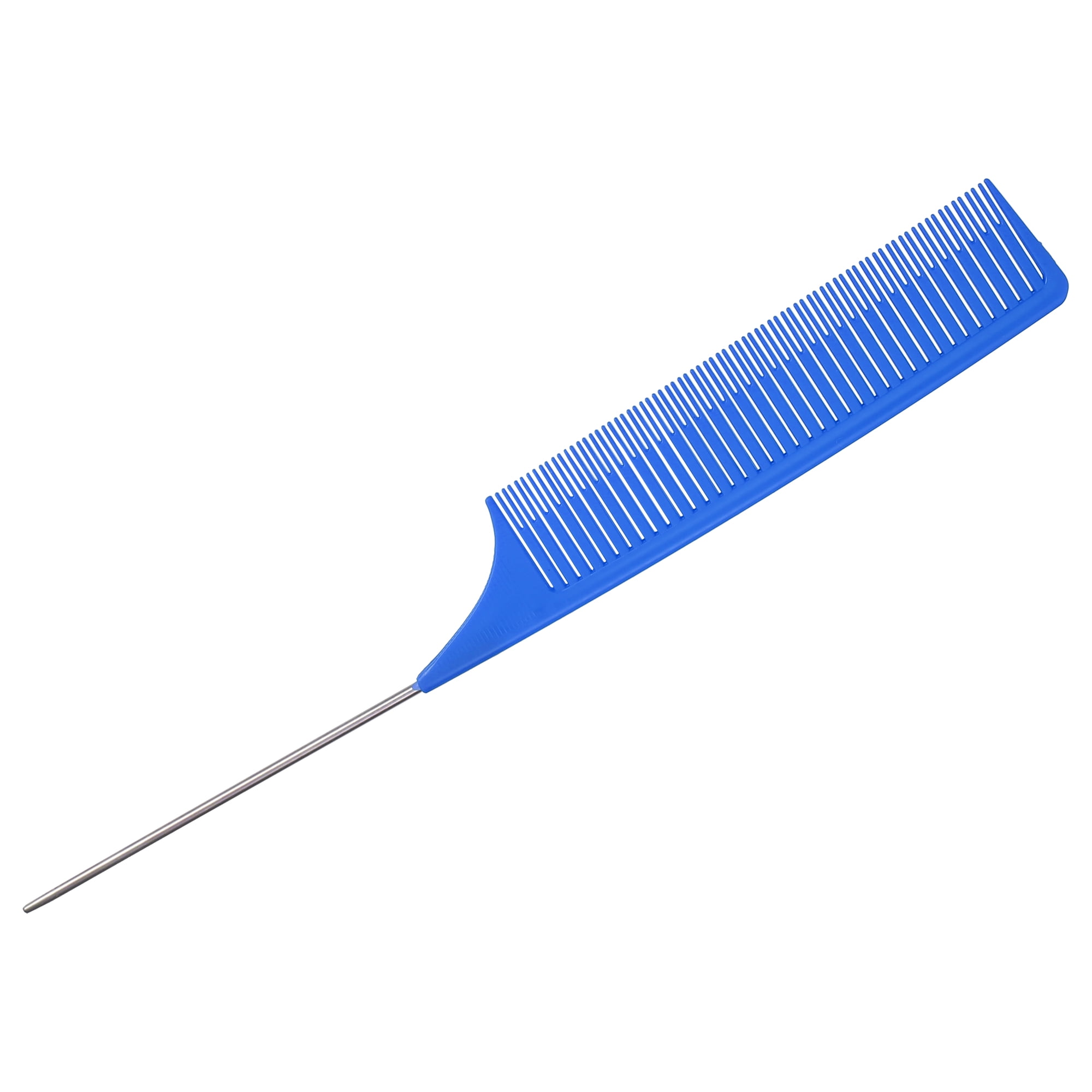 Unique Bargains Wide Tooth Hair Brush Tail Comb Home Use Styling Comb Plastic Blue