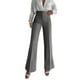 thumbnail image 1 of Pantalones holgados informales para mujer: pantalones rectos con abertura, cintura elástica, tallas S-L, 1 of 8
