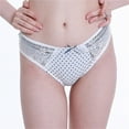 thumbnail image 2 of Ladies Fashion Sexy Lace Trim Briefs Waist Breathable Lightweight Plus Size, 2 of 3