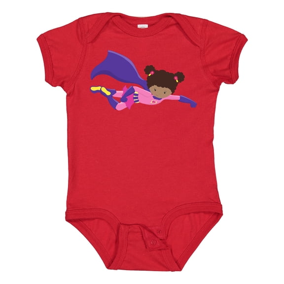 Inktastic African American Girl, Cape, Superhero Girl Girls Baby Bodysuit