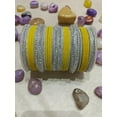 thumbnail image 2 of Indian Wedding Bangles Set, Bridal Bangles, Traditional Bangle Set For Women, Lightweight jewllery Bangles Bridesmaid Gift (Yellow, 2.10(Extra Large)), 2 of 3